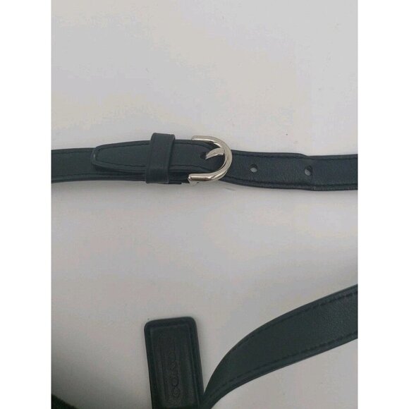 COACH Signature Kristen Canvas Black Gray Crossbody Handbag Silver Hardware - Picture 8 of 12